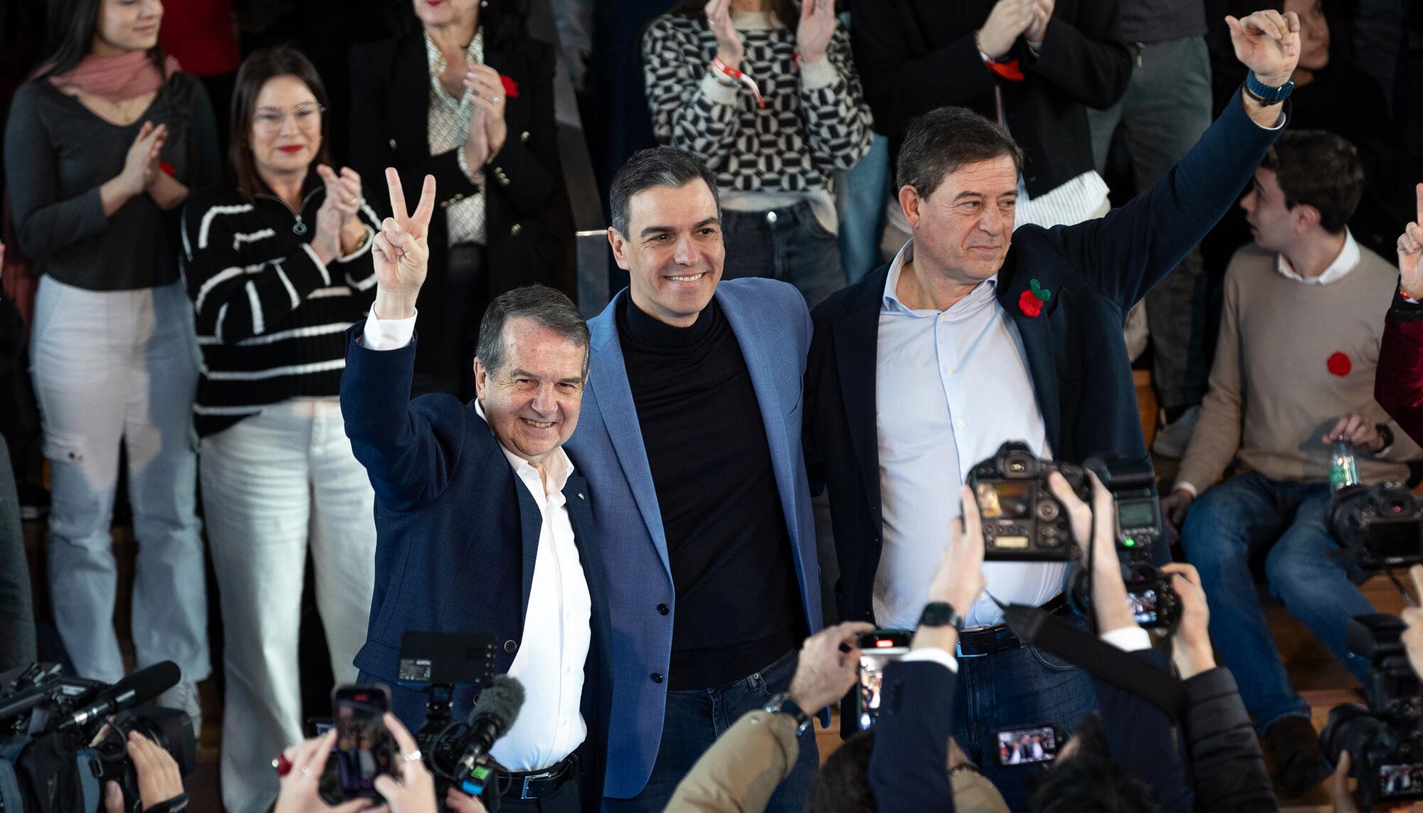 Sánchez, Caballero y Besteiro